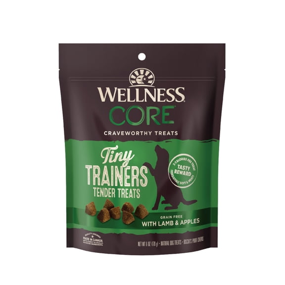 Wellness CORE Tiny Trainers Dog Treats, Natural, Training Treat, Grain Free, Lamb & Apple (6 Ounce Bag)