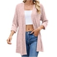thumbnail image 4 of cocolona Cardigan Sweaters for Women 3/4 Sleeve Open Front Lightweight Tunic Cardigan Casual Loose Fall Tops, 4 of 6