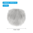 thumbnail image 2 of Uxcell Faux Fur Pom Poms for Hats, Fluffy Soft Fur Poms Balls with Elastic Loop, Light Grey 6Pack, 2 of 6