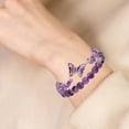 thumbnail image 5 of Amethyst Bracelet for Women Anxiety Stone Beaded Charm Layered Bracelet Jewelry for Her 2PCS, 5 of 7