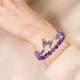thumbnail image 5 of Pulsera de amatista para mujer Pulsera con cuentas de amatista para la ansiedad Pulsera con capas de piedras Regalos para mujer, 5 of 7