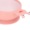 thumbnail image 4 of Bol en silicone antidérapant à ventouse pour bébé, multifonction, sans BPA, passe au micro-ondes, pour enfants, rose et blanc, 4 of 4
