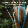 thumbnail image 4 of Lumiartisan Metal Agave Sculpture 35cm/13.8" Multicolor Solar Light Outdoor Decor, 4 of 9
