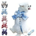 thumbnail image 3 of Baozhu Lattice Pet Dog Vest Harness and Leash Set Doggy Princess Costume Schnauzer Yorkie Maltese Walking Outside Leads Accessories, 3 of 6