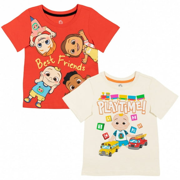 CoComelon JJ Cody Nico Toddler Boys 2 Pack T-Shirts Infant to Toddler