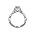 thumbnail image 4 of 1.00 T.C.W Radiant Shape Natural Diamond Latest Design Solitaire with Accents Wedding Ring for Ladies Solid 14K White Gold Size 8, 4 of 9