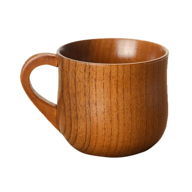 GUOOL Wooden Cup Primitive Handmade Wood Coffee Tea Beer Juice Milk