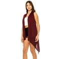 thumbnail image 5 of Women's Casual Solid Vest with Dramatic Hi-Low Hem, 5 of 6
