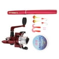 thumbnail image 1 of braveheart Mini Portable Pocket Fish Pen Shape Fishing Reel Rod Aluminum Alloy Gold Red, 1 of 6