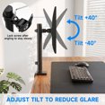 thumbnail image 4 of ﻿ TAVR Furniture Single Monitor Desk Mount Arm for 17-35 in Screens, Security Lock Freestanding Full-Motion Monitor Mount, 4 of 9