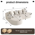 thumbnail image 3 of Noble House Fully Compressed Frameless Modular Sofa,L-Shaped Recliner,White, 3 of 10