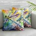 thumbnail image 3 of Jiayy Throw Pillow Covers Watercolor Painting Dragonfly Print Square Pillowcase for Home Decor Sofa Car Bedroom Pillow case, 3 of 5