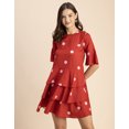 thumbnail image 2 of Moomaya Romantic Printed 3/4 Sleeve Drop Waist Dress - Women's Boho Midi Dress, 2 of 9