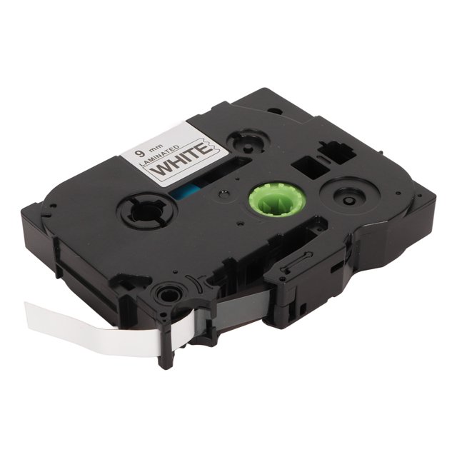 Ruban pour Fabriquer des Étiquettes, Largeur 9mm Noir sur Blanc pour LM500TS