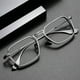thumbnail image 2 of Adecuado para montura de gafas de ala ancha para hombre, montura de ojo para miopía retro de estilo japonés de titanio puro, montura generosa, 2 of 5