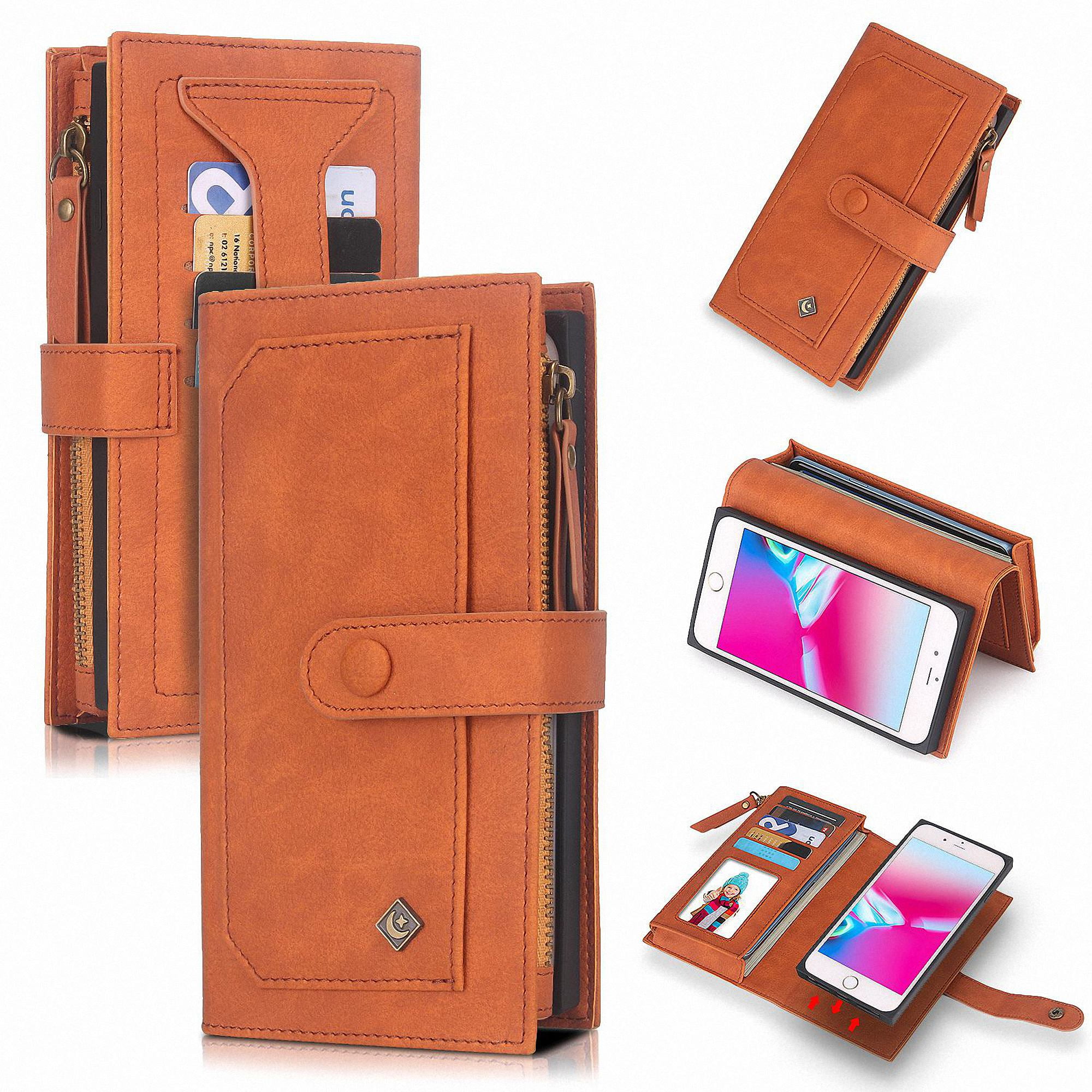 iPhone 7 Plus Wallet Case, iPhone 8 Plus Case, Dteck PU Leather Multi