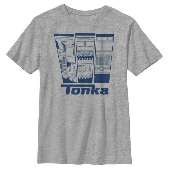 Boy's Tonka Truck Panels  Graphic Tee Athletic Heather Medium