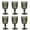 Black, variant on KINGSTONE Drinkware Set,6-Piece Vintage Embossed Stemmed Glass Goblets,9.47oz