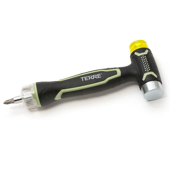 Terre, 1.12 lb TPR Handle Rubber Mallet Hammer (6 in 1)