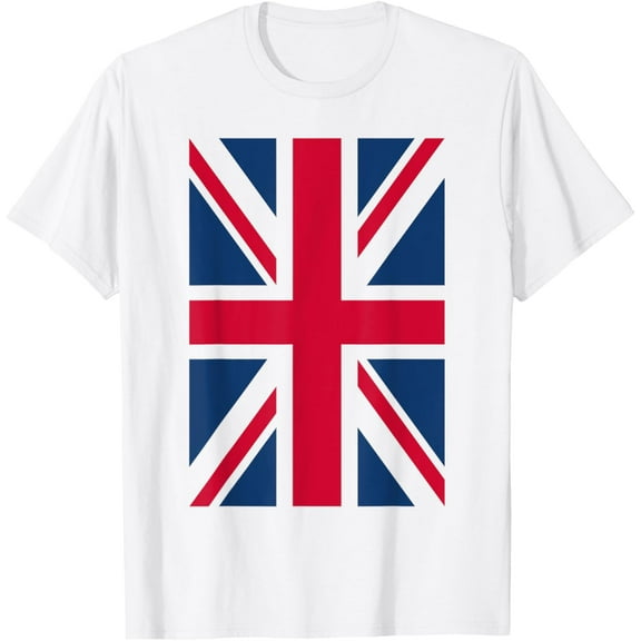 UK T Shirt Women Men | Cool Vertical British Union Jack Flag T-Shirt