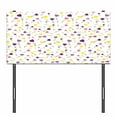 thumbnail image 3 of Tulip Headboard, Limitless Tiny Little Tulip Motifs over Plain Backdrop Seasonal Romantic Concept, Upholstered Decorative Metal Bed Headboard with Memory Foam, Twin Size, Purple Yellow, by Ambesonne, 3 of 4