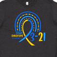 thumbnail image 4 of Inktastic 3-21 World Down Syndrome Day Blue and Yellow Rainbow Ribbon Youth T-Shirt, 4 of 5