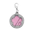 thumbnail image 1 of Dsscvnef Medium Size Pet Circular Diamond Dog Tag Loss Information Tag DIY Handwritten Love Pendant, 1 of 6