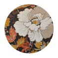 thumbnail image 4 of Orinice Floral Print Round Table Cover Stain Resistant Washable Indoor Outdoor Tablecloth Kitchen Dining Wedding Parties 100% Polyester Fiber 54-58, 4 of 8