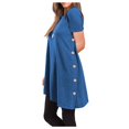 thumbnail image 2 of Sngxgn Women's Short Sleeve Tee, Women’s Stretch Tee, Women’s Crewneck Tee(Blue,XL), 2 of 4