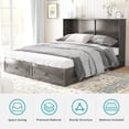 thumbnail image 4 of BALUS Murphy Bed Queen, Folding Bed with Charging Station and Mattress, Space-Saving Murphy Cabinet Chest Bed for Multipurpose Guest Room & Home Office, Sturdy Wood Construction, Easy Assemble, Grey, 4 of 8