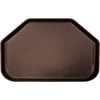 Cambro 14"x22" Trapezoid Food Trays, Fiberglass, 12PK, Brazil Brown, 1422TR-116