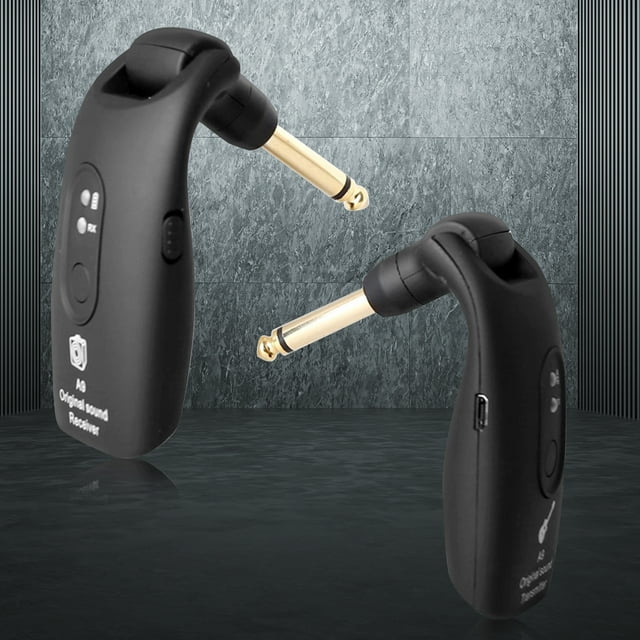 Pastilla Inalámbrica Para Guitarra Eléctrica Receptor de transmisor de audio inalámbrico para guitarra eléctrica de 2,4 GHz (negro)