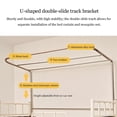 thumbnail image 3 of Bunk Bed Tents with  U-Shaped Sliding Rails and Sturdy Frame,Sleep Privacy Bed Spread Blackout Curtains,Height Adjustable for Junior Loft Bed College Students Dorm, 3 of 8