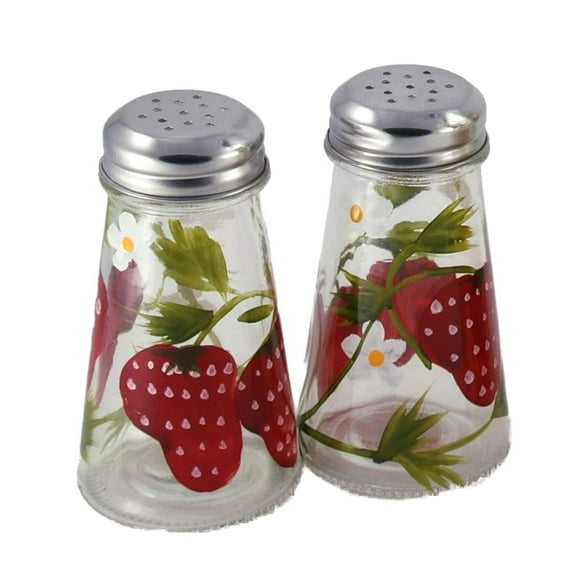 Grant Howard Strawberries Salt & Pepper Shaker Set – 2-Piece Ceramic Set