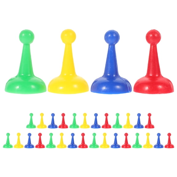 Raindrops 32Pcs Colored Plastic Board Game Pieces for Tabletop Games with Sturdy Portable Design
