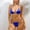 Blue, variant on UTSJKR Shiny Sexy Halter Lace-up Thong Triangle Bikini Set Women Glitter Pearl Bikini Swimsuit Bling Two Piece Bathing Suit Blue M