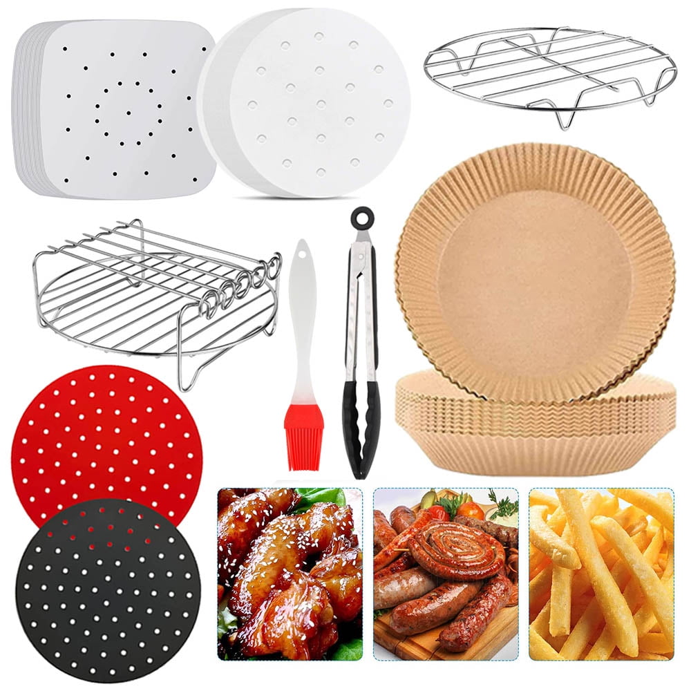 Air Fryer Parchment Paper, 50PC NonStick Air Fryer Disposable Liners, Square Perforated