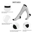 thumbnail image 6 of Bixox Black White Music Print Compression Socks,Compression Socks Women & Men Circulation for Medical,Running,Athletic, 6 of 7