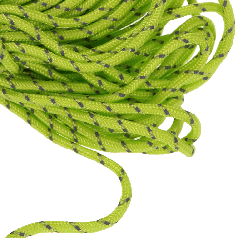 Corde Paracorde Réfléchissante 20 M - Résistance 55 Lb, Polypropylène, 1 Brin Intérieur - Pour Camping, Randonnée, Sécurité, Canotage, Survie
