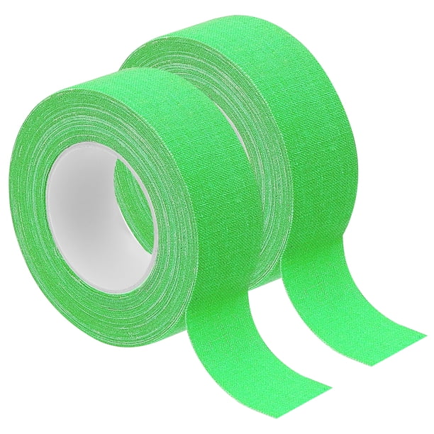 Cinta de tela neón Uxcell de 1 pulgada x 33 pies, 2 rollos de cinta adhesiva fluorescente para luz negra para fiestas, verde