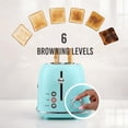 thumbnail image 6 of Nostalgia Classic Retro 2-Slice Toaster, Aqua, 6 of 8