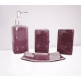 thumbnail image 3 of 17 Pieces Bathroom Complete Set Shower Curtain with Hooks and Ceramic Accessories Set ( Peony Plum ), 3 of 3
