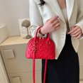 thumbnail image 1 of Bolso de mano para mujer, Bolso de mano de piel sintética, Bolso de mano sencillo y elegante, bandolera (rojo), 1 of 6