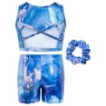 thumbnail image 4 of 2PCS Gymnastics Leotards for Girls, Hollow Back Design Sparkly Dance Biketards with Shorts Ballet Tumbling Outfit for Girl 5-10 Years, 4 of 13