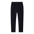thumbnail image 3 of Ceisia Men's All-Season Fleece Thick Warm Gift Pants - Solid Color Straight Leg Elastic Waist Drawstring Pocket Pants, 3 of 3