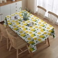 thumbnail image 2 of Yellow Lemon Fruit Slices White Pattern Rectangle Tablecloth 60"x84",Waterproof Polyester Rectangle Table Cloth, Wipeable Spillproof Polyester Tablecloth for Dining, Camping, Indoor and Outdoor, 2 of 5