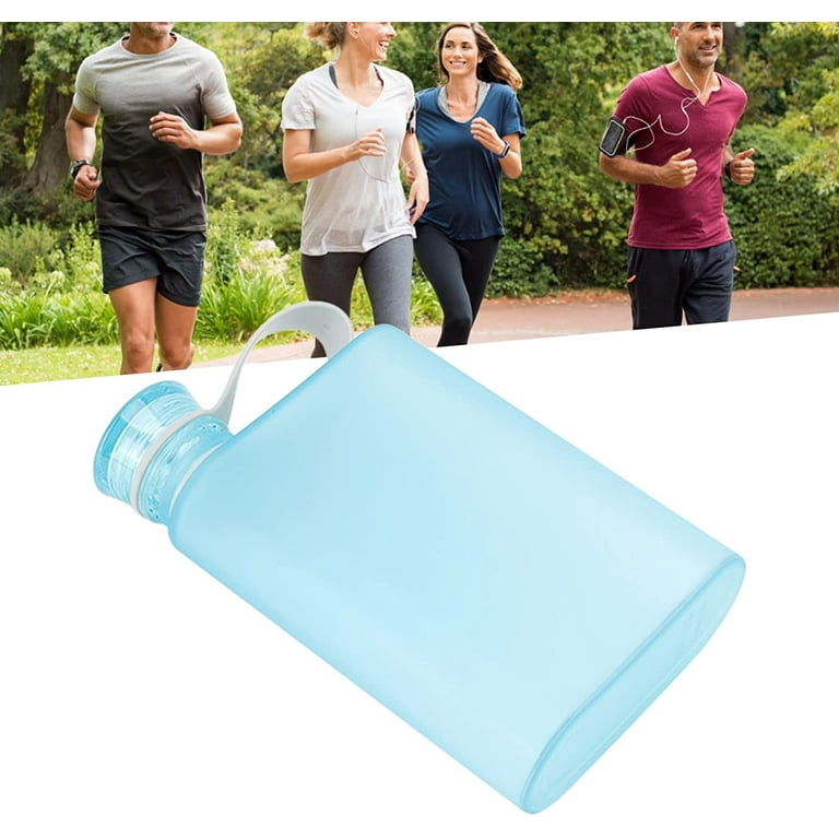 Portable Flat Water Bottle 380ml Plastic Travel Water Bottles