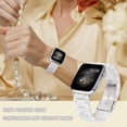 thumbnail image 5 of KOMI Compatible with Series 8/7/9 Resin Apple Watch Bands 45mm 44mm 42mm,Fashion Resin Bracelet Wristband with Stainless Steel Buckle for iWatch Ultra 49mm Series 6/5/4/3/2/1/SE, 5 of 8