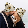 thumbnail image 5 of Gaeub Yellow Flowers Hummingbird Print Unisex Knitted Hat,Warm Winter Beanie,Unisex Fashion Knit Cuffed Cap,Ski Hat for Men and Women, 5 of 6