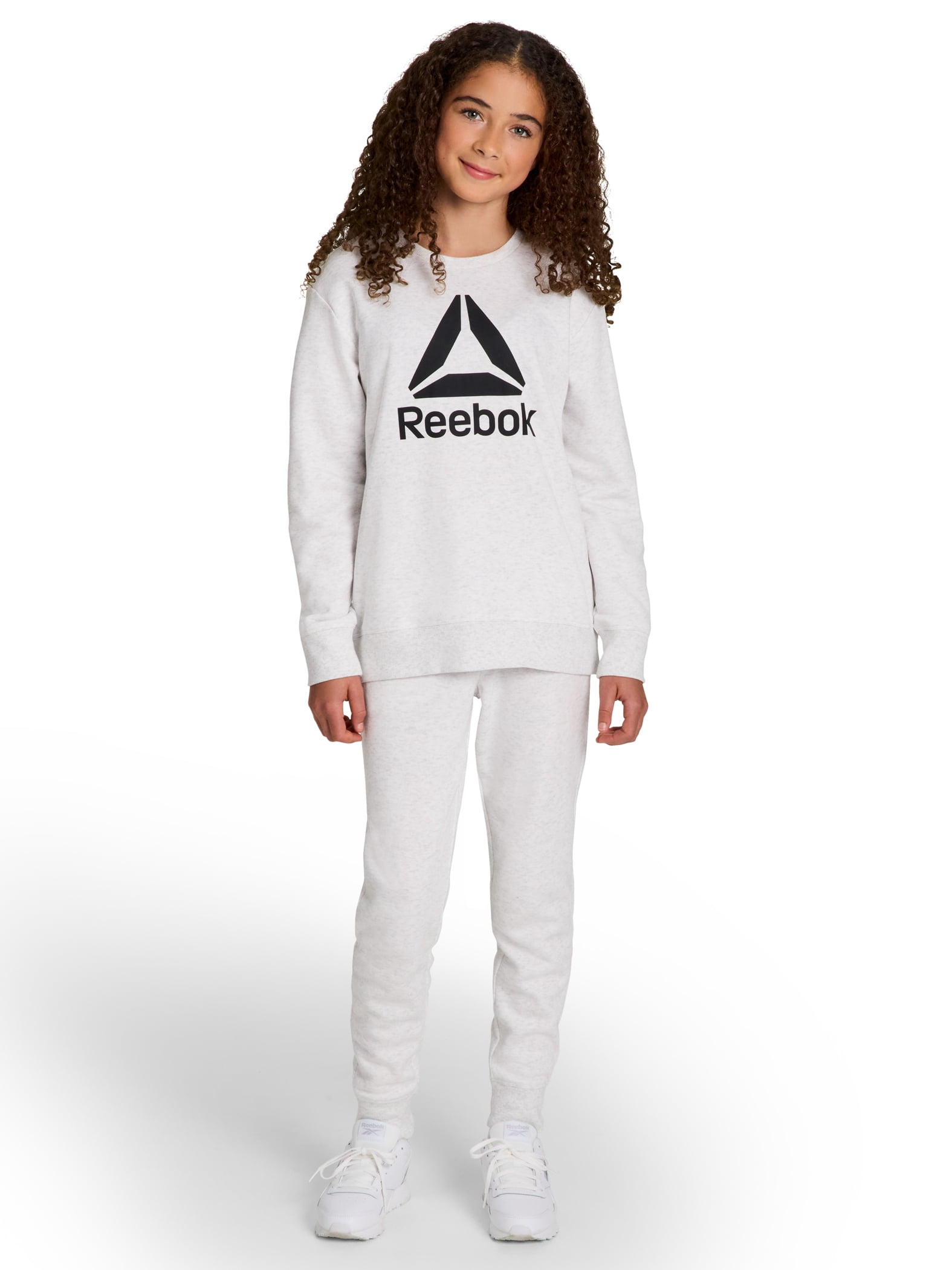 Reebok Girl's Game Day Fleece Crewneck, Sizes 4-18